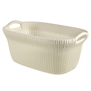 Curver Laundry Basket Knit 40L Creamy White