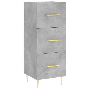 Highboard Concrete Grey 34.5x34x180 cm Engineered Wood