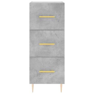 Highboard Concrete Grey 34.5x34x180 cm Engineered Wood