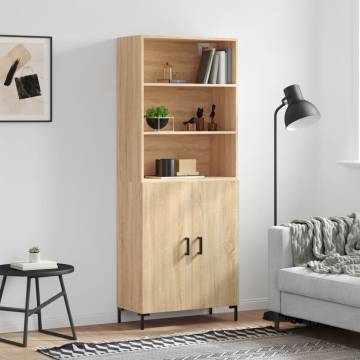 Highboard Sonoma Oak 69.5x34x180 cm Engineered Wood