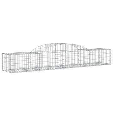 Arched Gabion Baskets 8 pcs 300x50x40/60 cm Galvanised Iron