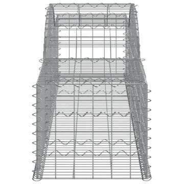 Arched Gabion Baskets 8 pcs 300x50x40/60 cm Galvanised Iron