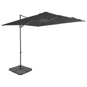 Outdoor Umbrella with Portable Base Anthracite