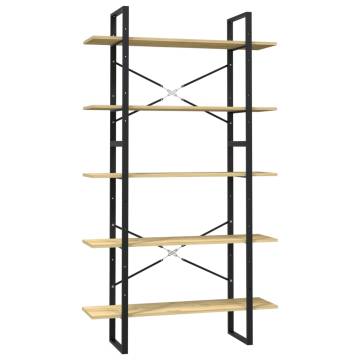 5-Tier Book Cabinet 100x30x175 cm Pinewood