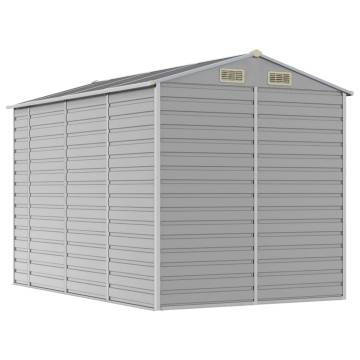 Garden Shed Light Grey 191x300x198 cm Galvanised Steel