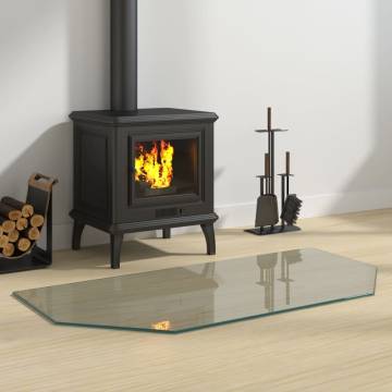 Fireplace Glass Plate Hexagon 100x50 cm