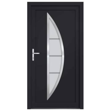 Front Door Anthracite 108x208 cm PVC