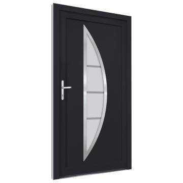 Front Door Anthracite 108x208 cm PVC