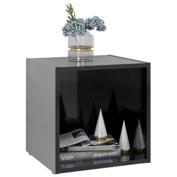 TV Cabinets 2 pcs High Gloss Black 37x35x37 cm Engineered Wood