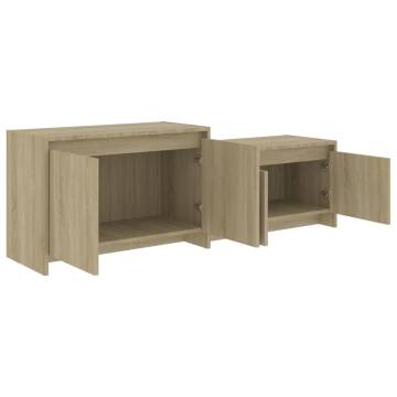 TV Cabinet Sonoma Oak 146.5x35x50 cm Engineered Wood