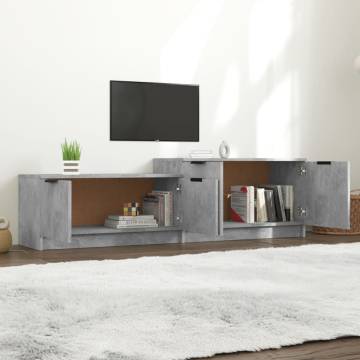 TV Cabinet Concrete Grey 158.5x36x45 cm Engineered Wood