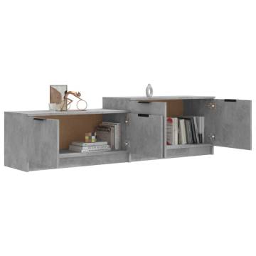 TV Cabinet Concrete Grey 158.5x36x45 cm Engineered Wood