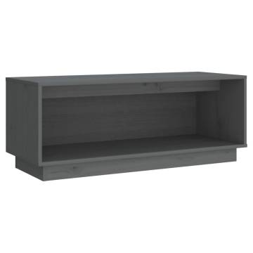 TV Cabinet Grey 90x35x35 cm Solid Wood Pine