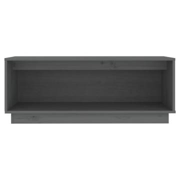 TV Cabinet Grey 90x35x35 cm Solid Wood Pine