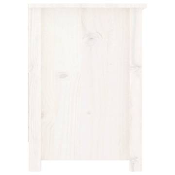 TV Cabinet White 103x36.5x52 cm Solid Wood Pine