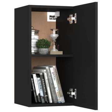 3 Piece TV Cabinet Set Black Engineered Wood