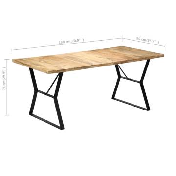 Dining Table 180x90x76 cm Solid Mango Wood