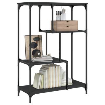 Bookshelf Black 81x36x115 cm Engineered Wood and Steel