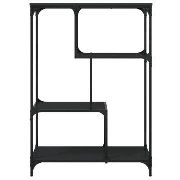 Bookshelf Black 81x36x115 cm Engineered Wood and Steel