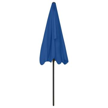 Beach Umbrella Azure Blue 200x125 cm