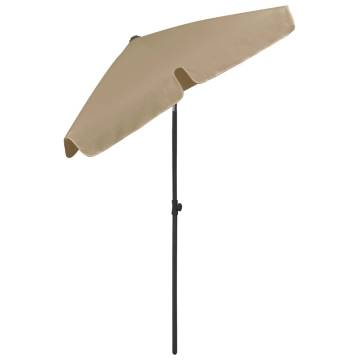 Beach Umbrella Taupe 180x120 cm