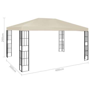 Gazebo 3x4 m Cream