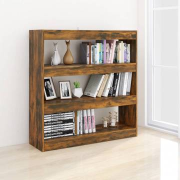 Book Cabinet/Room Divider Smoked Oak 100x30x103 cm