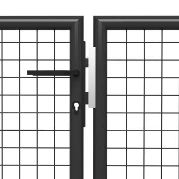 Garden Gate Steel 350x75 cm Anthracite