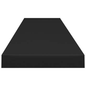 Floating Wall Shelf Black 120x23.5x3.8 cm MDF