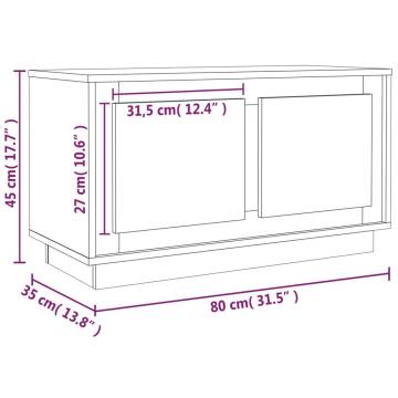 TV Cabinet Brown Oak 80x35x45 cm Engineered Wood