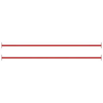 Turning Bars 2 pcs 125 cm Steel Red