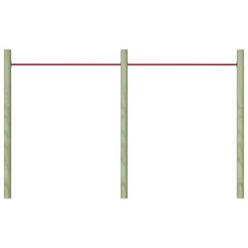 Turning Bars 2 pcs 125 cm Steel Red