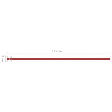 Turning Bars 2 pcs 125 cm Steel Red