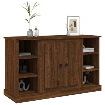 Sideboard Brown Oak 100x35.5x60 cm Engineered Wood