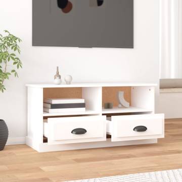 TV Cabinet White 93x35.5x45 cm Engineered Wood