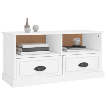 TV Cabinet White 93x35.5x45 cm Engineered Wood