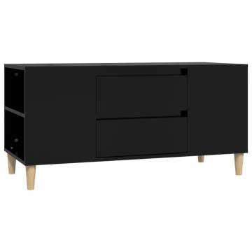 TV Cabinet Black 102x44.5x50 cm Engineered Wood