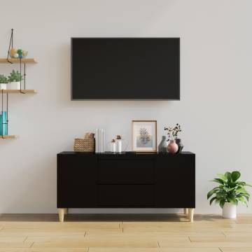 TV Cabinet Black 102x44.5x50 cm Engineered Wood