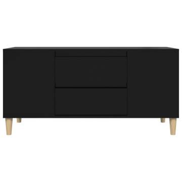 TV Cabinet Black 102x44.5x50 cm Engineered Wood