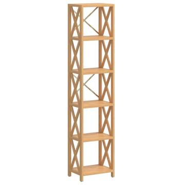 6-Tier Shelf 40x30x181 cm Solid Wood Oak