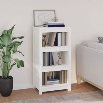 Book Cabinet White 50x35x97 cm Solid Wood Pine