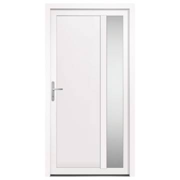 Front Door White 108x208 cm PVC