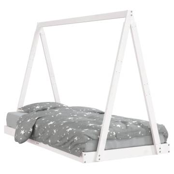 Kids Bed Frame White 90x190 cm Solid Wood Pine