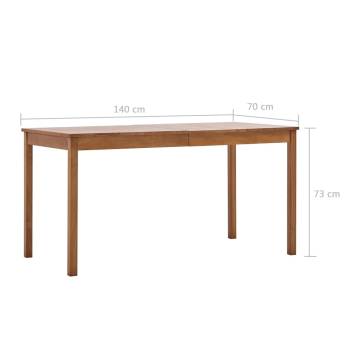 Dining Table Honey Brown 140x70x73 cm Pinewood