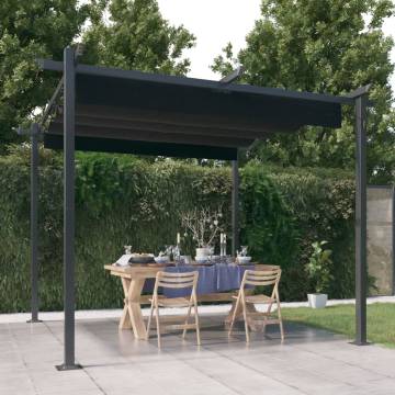 Garden Gazebo with Retractable Roof 3x3 m Anthracite