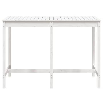 Garden Table White 159.5x82.5x110 cm Solid Wood Pine