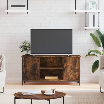 TV Cabinet Smoked Oak 100x40x50 cm Engineered Wood