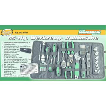 Brüder Mannesmann 65 Piece Tool Roll Pouch