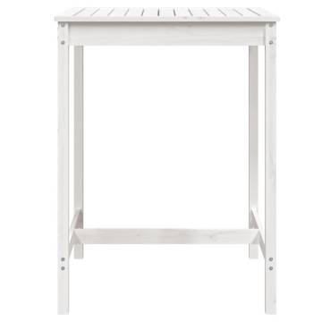 Garden Table White 82.5x82.5x110 cm Solid Wood Pine