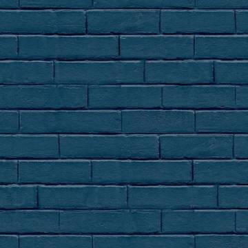 Noordwand Wallpaper Good Vibes Brick Wall Blue